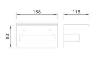 Держатель туалетной бумаги с полочкой Orans 7205P00