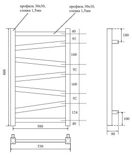 Полотенцесушитель водяной Point Феникс PN15158W П7 50x80см белый