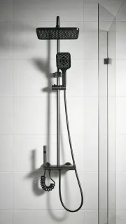 Душевая стойка CERUTTISPA SALVI черный