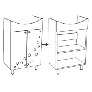 Тумба под раковину Corozo Орфей 55см белый SD-00000360