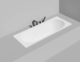 Ванна из искусственного камня Salini Ornella Axis Kit S-Sense 104713M 170x70см белый матовый