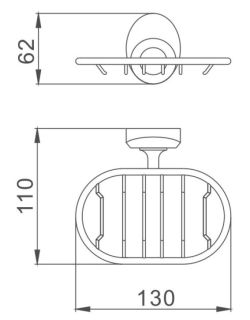 Мыльница Haiba HB1602-1 хром