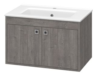 Подвесная тумба под раковину Misty Пайн 70см дуб Уайт-Ривер серо-коричневый