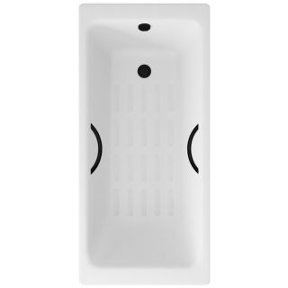 Ванна чугунная Delice Parallel DLR220503RB-AS 150х70 с черными матовыми ручками