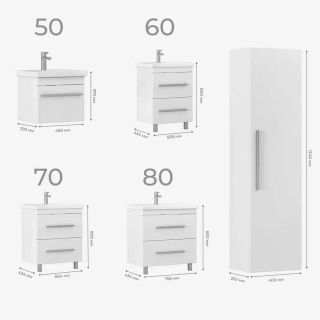 Тумба под раковину напольная Vigo Land 021 80 см белый
