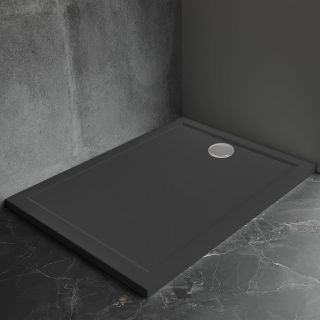 Душевой поддон Veconi Pietra B, 800x800x30, искусственный камень, черный