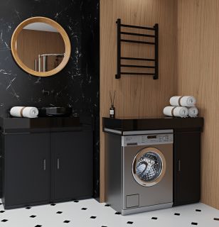 Полотенцесушитель водяной Indigo Aletto LALWPF60-50BR 60x50 см чёрный муар