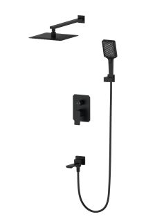 Душевой комплект Wonzon & Woghand Diamond WW-88939011-MB чёрный матовый