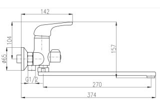 Смеситель для ванны Rav Slezak SAZAVA SA353.5 хром