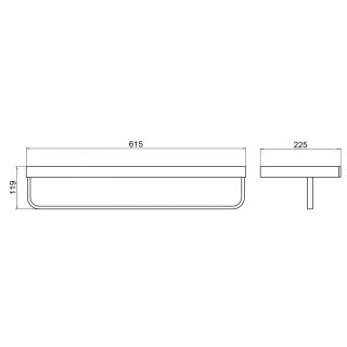 Полка для полотенец Timo Petruma 15258/03 чёрный