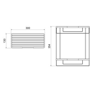 Полка двойная Timo Saona 13083/18 чёрное золото