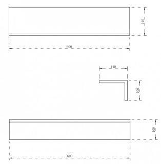 Полочка для ванной комнаты ABBER Stein AS1654 60см белый