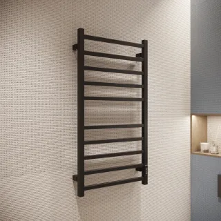 Полотенцесушитель электрический EWRIKA Пенелопа L 100х50, черный матовый