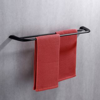 Двойной полотенцедержатель ABBER Nord AA1553B 60см чёрный матовый