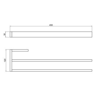 Полотенцедержатель двойной Timo Petruma 15252/03 чёрный