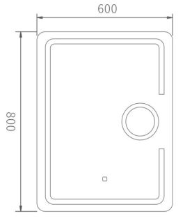 Зеркало с LED подсветкой Haiba HB661 60см
