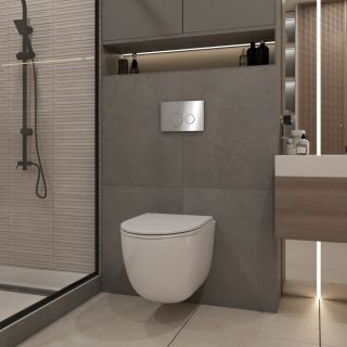 Клавиша смыва Maretti Elena AC12EA-345, нержавеющая сталь