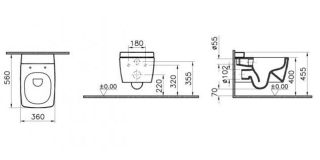 Унитаз VitrA Metropole 7672B003-1686 подвесной