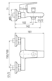 Смеситель для ванны Rav Slezak Colorado CO254.5CMAT черный