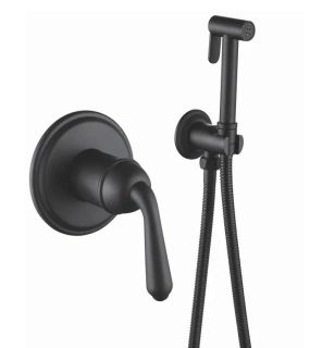 Гигиенический душ со смесителем Rose R0205H чёрный матовый