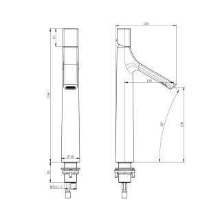 Смеситель для раковины Wonzon & Woghand The One WW-H1011-MB чёрный матовый