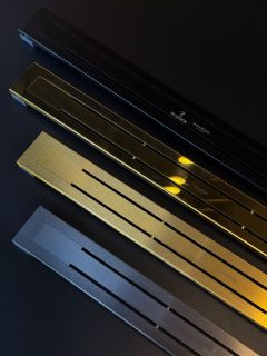 Душевой лоток Boheme Premium Linear 982-80-GM 80 см оружейная сталь