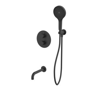 Термостатический смеситель для ванны и душа WHITECROSS Y YSET10TOPBL чёрный матовый