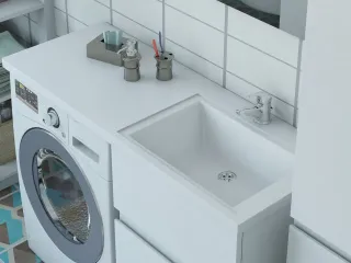Раковина над стиральной машиной Эстет Dallas silk ФР-00014935 П 120см белый