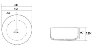 Раковина ABBER Bequem AC2109GS 40см серебро