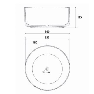 Раковина ABBER Bequem AC2114Regen 36см хамелеон