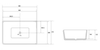 Раковина ABBER Rechteck AC2212 48см белый