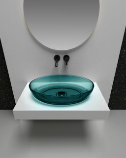 Раковина ABBER Kristall AT2801Aquamarin 60см бирюзовый