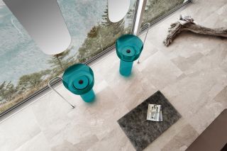 Напольная раковина ABBER Kristall AT2702Aquamarin 45см бирюзовый