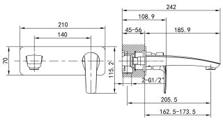 Встраиваемый смеситель для раковины IDDIS Ray сатин RAYBN00i65