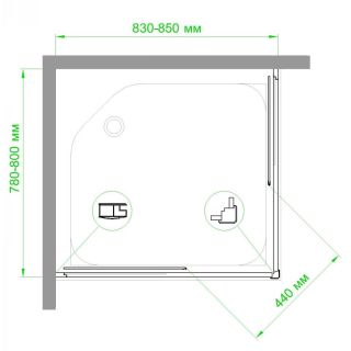 Душевой уголок Royal Bath HPD 85x80см белый RB8085HPD-T