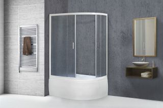 Душевой уголок Royal Bath BK 120x80см левый белый RB8120BK-C-L