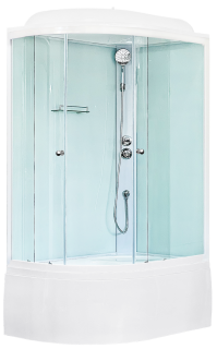 Душевая кабина Royal Bath BK правая стекло белое/прозрачное 120x80см RB8120BK5-WT-R