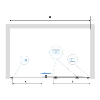 Душевая дверь RGW Passage PA-14B 100x195см чёрный 41081410-14