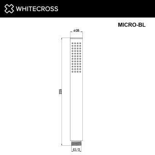 Душевая лейка WHITECROSS MICRO-GLB брашированное золото