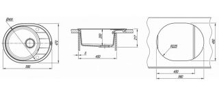 Кухонная мойка Florentina Родос 580 песочный