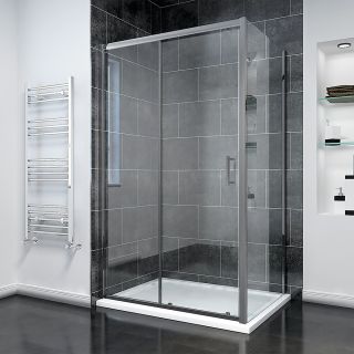 Душевой уголок Veconi Rovigo RV-055GM, 1000х1000х1950, оружейная сталь, прозрачное стекло