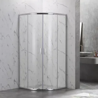 Душевой уголок Veconi Rovigo RV-202, 900x900x1900, хром, стекло прозрачное