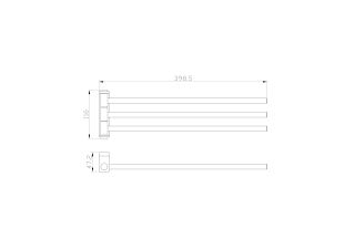 Вешалка для полотенец Wonzon & Woghand Lotte WW-8341-BG брашированное золото