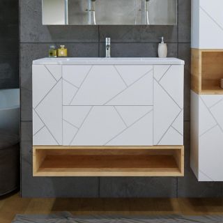 Ниша для пенала Бриклаер Кристалл 4627125415869 100 см дуб бунратти