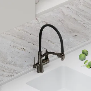 Смеситель для кухни Sancos Eri SC4001GG воронёная сталь/чёрный