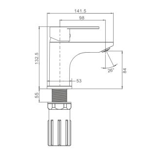 Смеситель для раковины Prohanss P64.10 хром
