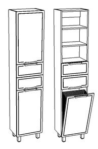 Пенал Corozo Монро Z2 30см с корзиной белый SD-00000713