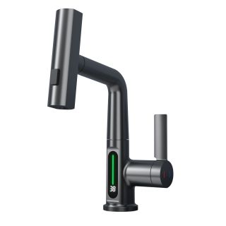 Смеситель для раковины Black&White Sky Day 3027GM оружейная сталь