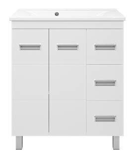Напольная тумба под раковину Misty Селена 75см белый