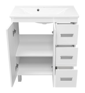 Напольная тумба под раковину Misty Селена 75см белый